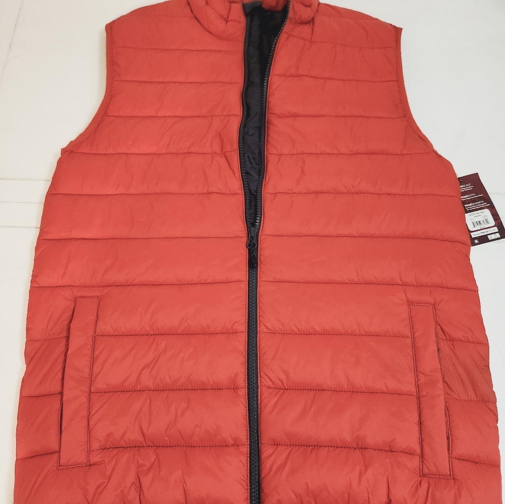 Swiss Tech Puffer Vest Orange Size Small NWT